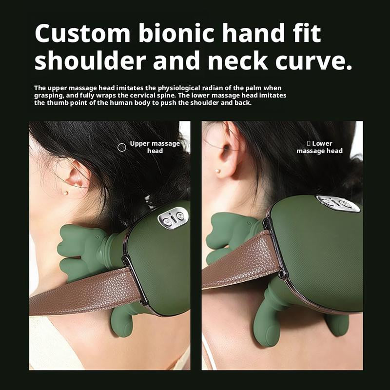 Professional Handheld Neck and Shoulder Massager with Realistic Touch, Three Speed Settings, Unisex - Ideal Christmas Gift