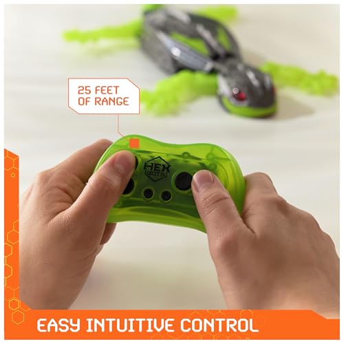 HEX BOTS Wall Crawler Gecko Rechargeable Remote Control Robot Kids Toys Climbs up Walls for Prank Toys & Games RC Robot Toys for Boys & Girls Ages 4 & Up