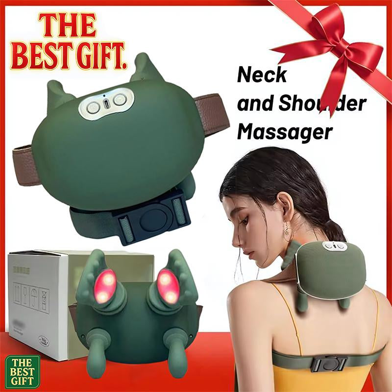 Professional Handheld Neck and Shoulder Massager with Realistic Touch, Three Speed Settings, Unisex - Ideal Christmas Gift