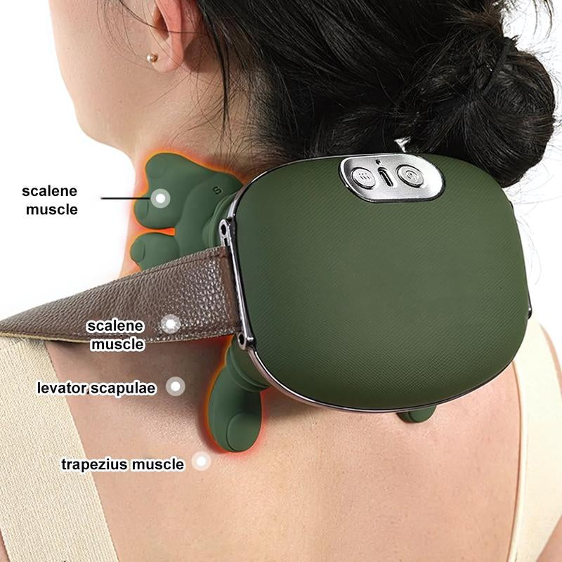 Professional Handheld Neck and Shoulder Massager with Realistic Touch, Three Speed Settings, Unisex - Ideal Christmas Gift