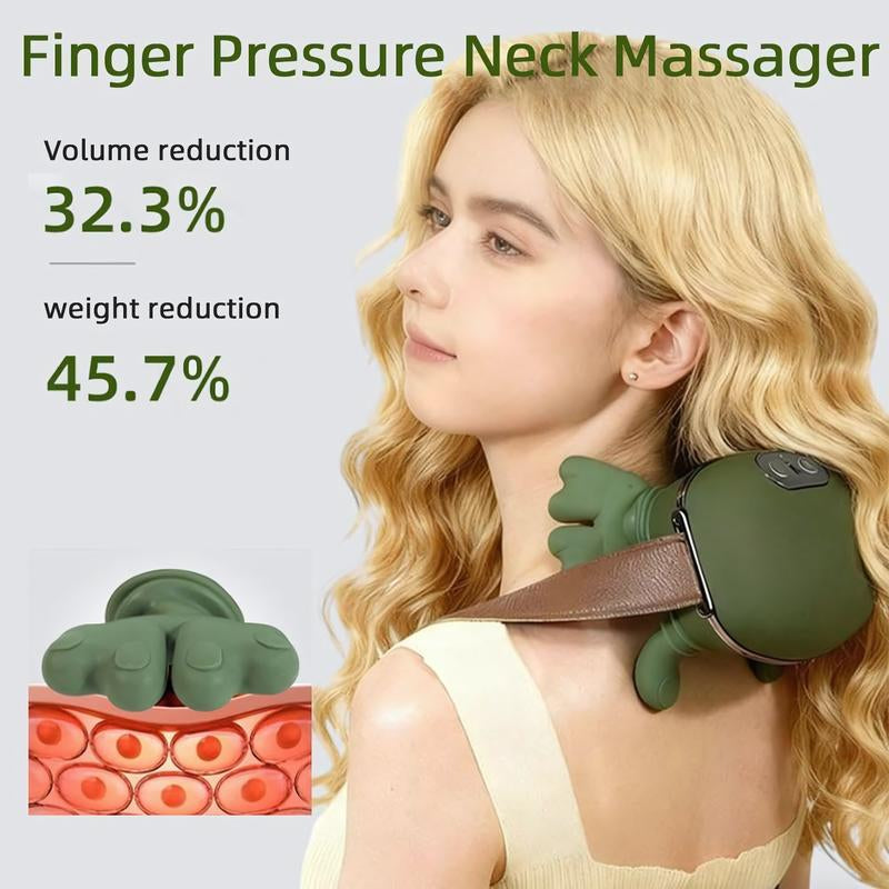 Professional Handheld Neck and Shoulder Massager with Realistic Touch, Three Speed Settings, Unisex - Ideal Christmas Gift